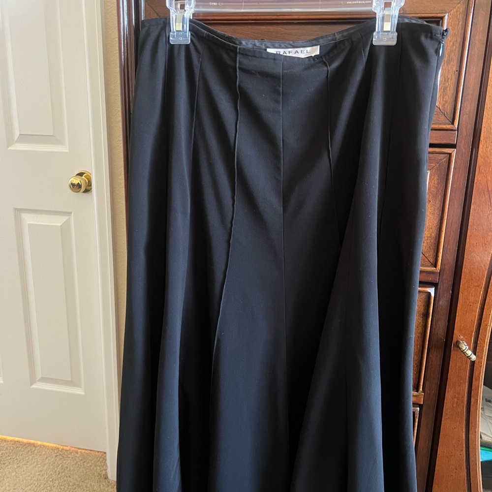 RAFAEL Elegant Black A-Line Skirt
